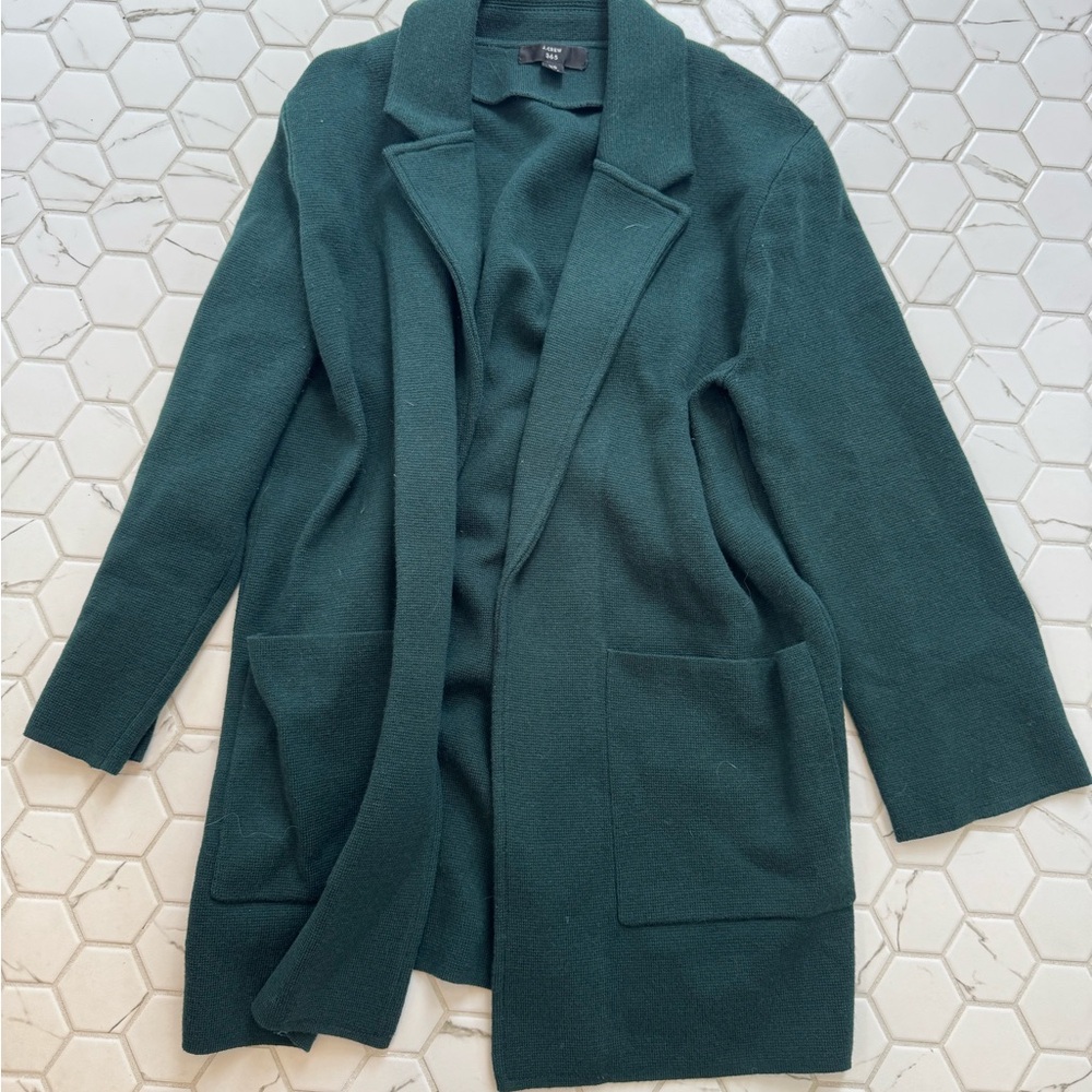 J Crew sweater blazer green XS